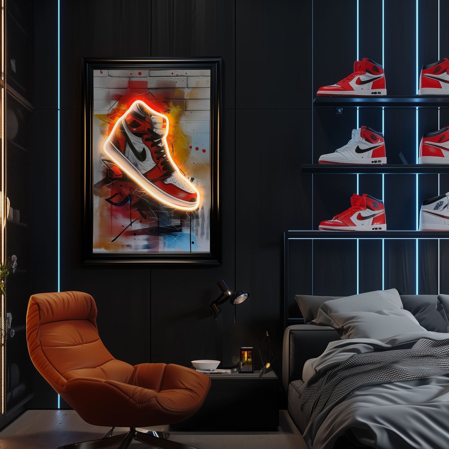 Basketball Shoe - Neon Art