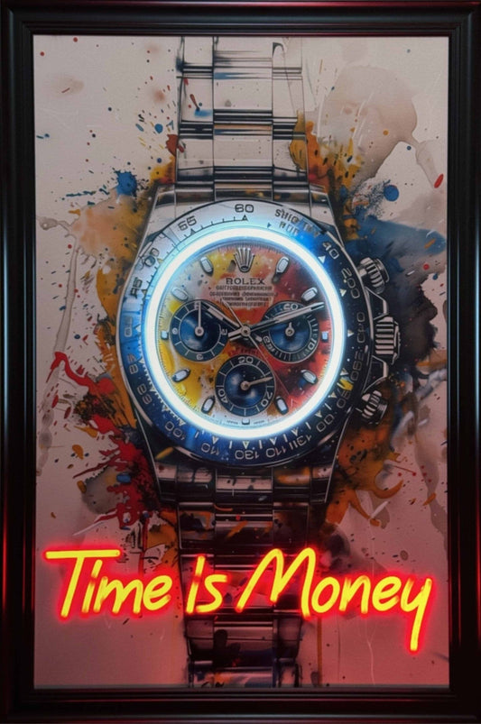 Time is Money - Neon Art